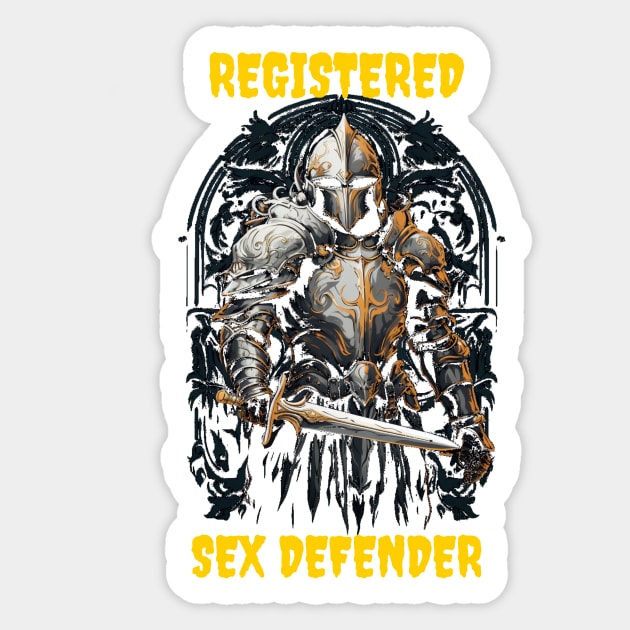 Registered Sex Defender Sticker by Popstarbowser